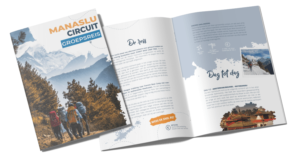 Manaslu circuit trek reisbrochure